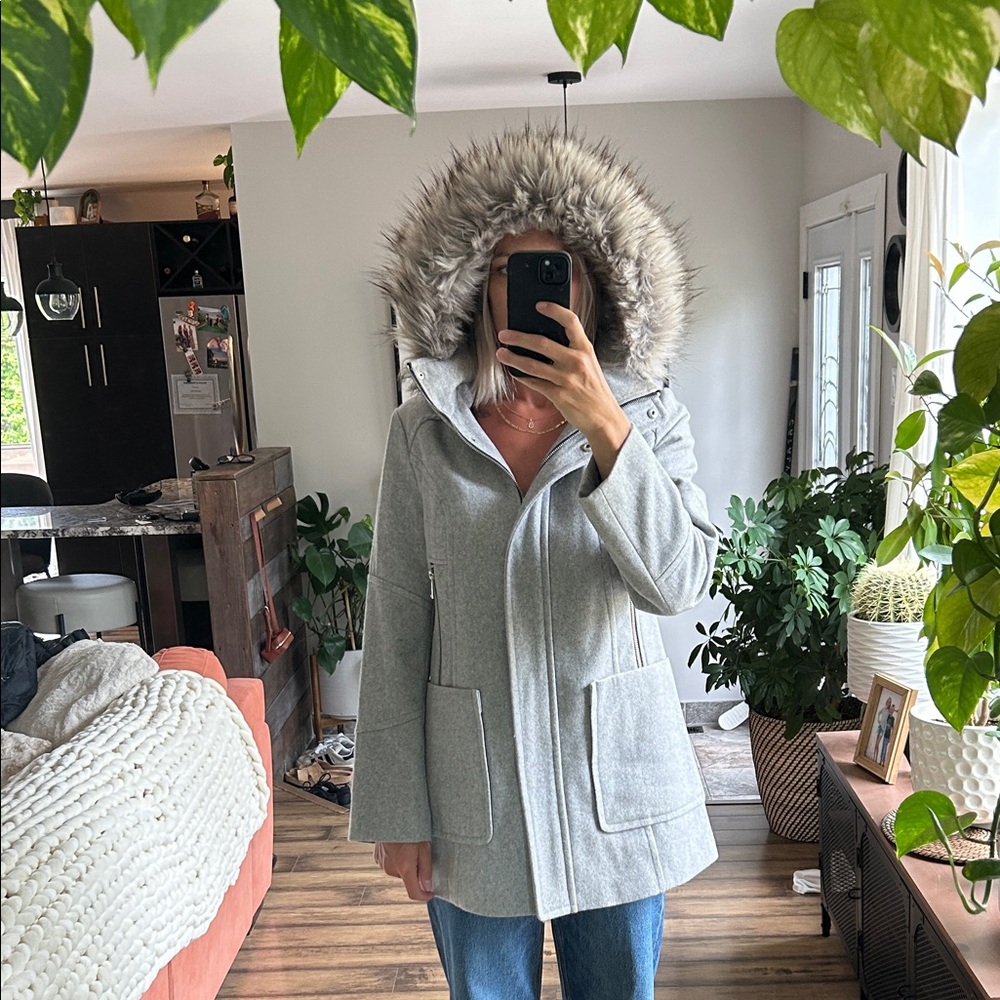 London Fog Women's Light Wool Hooded Coat